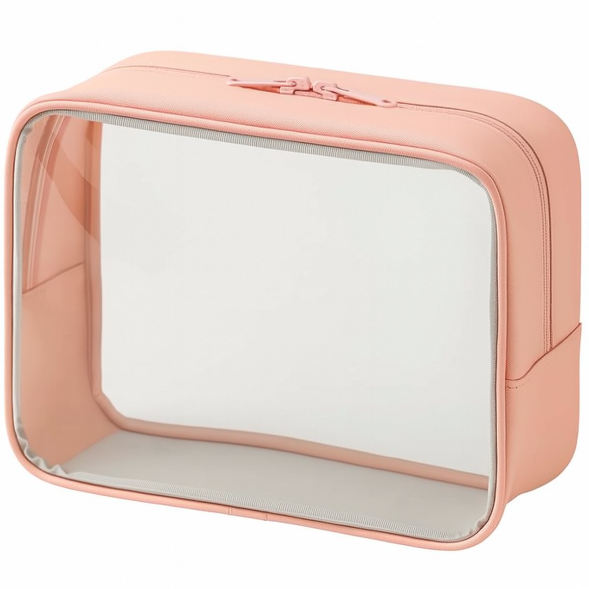 Reselectro TravelGlow - Toilettas - Transparant Design - Waterbestendig Materiaal - Ideaal voor Vliegtuig & Vakantie - Roze