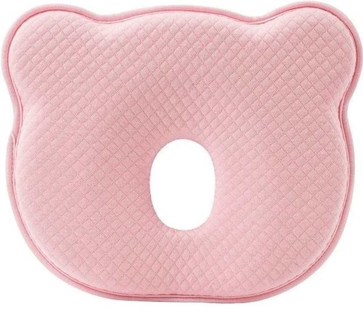Orthopedisch Baby Hoofdkussen roze - plat hoofd - Katoen - Traagschuim Vulling