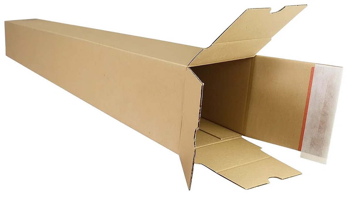 Kortpack - Enkele golf longboxen - 105mm x 105mm x 1005mm - 10 Stuks per bundel - Bruin - Voor het verzenden van langwerpige goederen - (043.0560)