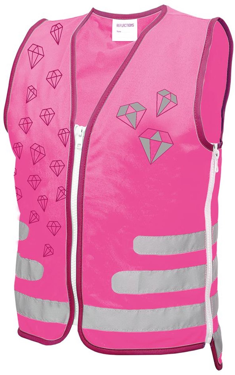 ROTH Kinder waarschuwingsvest ReflActions Diamant roze