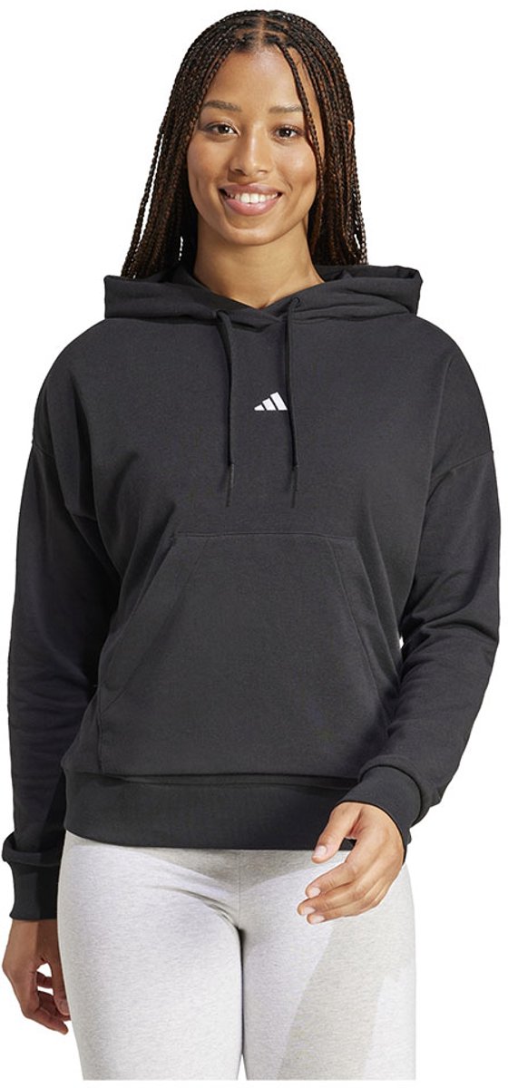 Adidas Essentials Small Logo French Terry Hoodie XL Vrouw Zwart