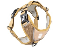 duvoplus EXPLOR Ultimate Fit No-Pull Harnas Hond - Anti-trek Tuig met 2 D-ringen - Reflecterend - Maat XS - Honey Gold