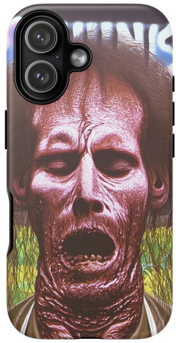 Horror Zombiegezicht in Veld – Telefoonhoesje Geschikt voor iPhone 17