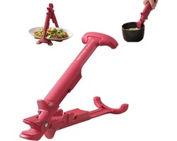 Airfryer-tang, 2-in-1 siliconen tang voor heteluchtfriteuse, verwarmingsplaatgripper met antislipgreep, ideaal voor hete kommen, borden en pannen