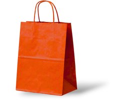 Papieren Tasjes Kraft - Rood - Medium - 24x12x31 cm - 50 Stuks