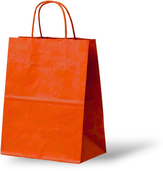 Rood Tas (Medium) - Papieren Tassen - 24x12x31 cm - 50 Stuks