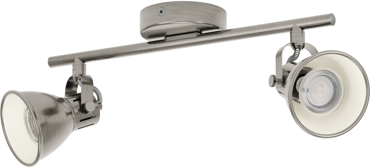 EGLO Seras - LED spot - 2-Lichts - 3,3W - nikkel-antiek/creme