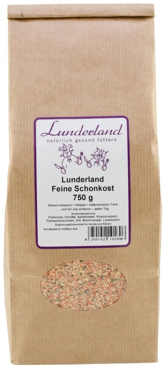 Lunderland licht verteerbare groentemix voor honden - 750 gram - voedzame groentemix