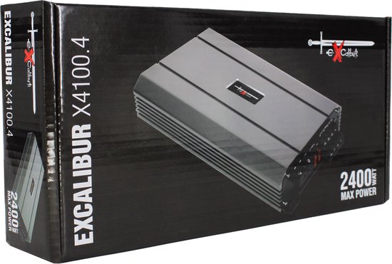 Excalibur X4100.4 4-kanaals versterker in de originele verpakking. 2400W max power.