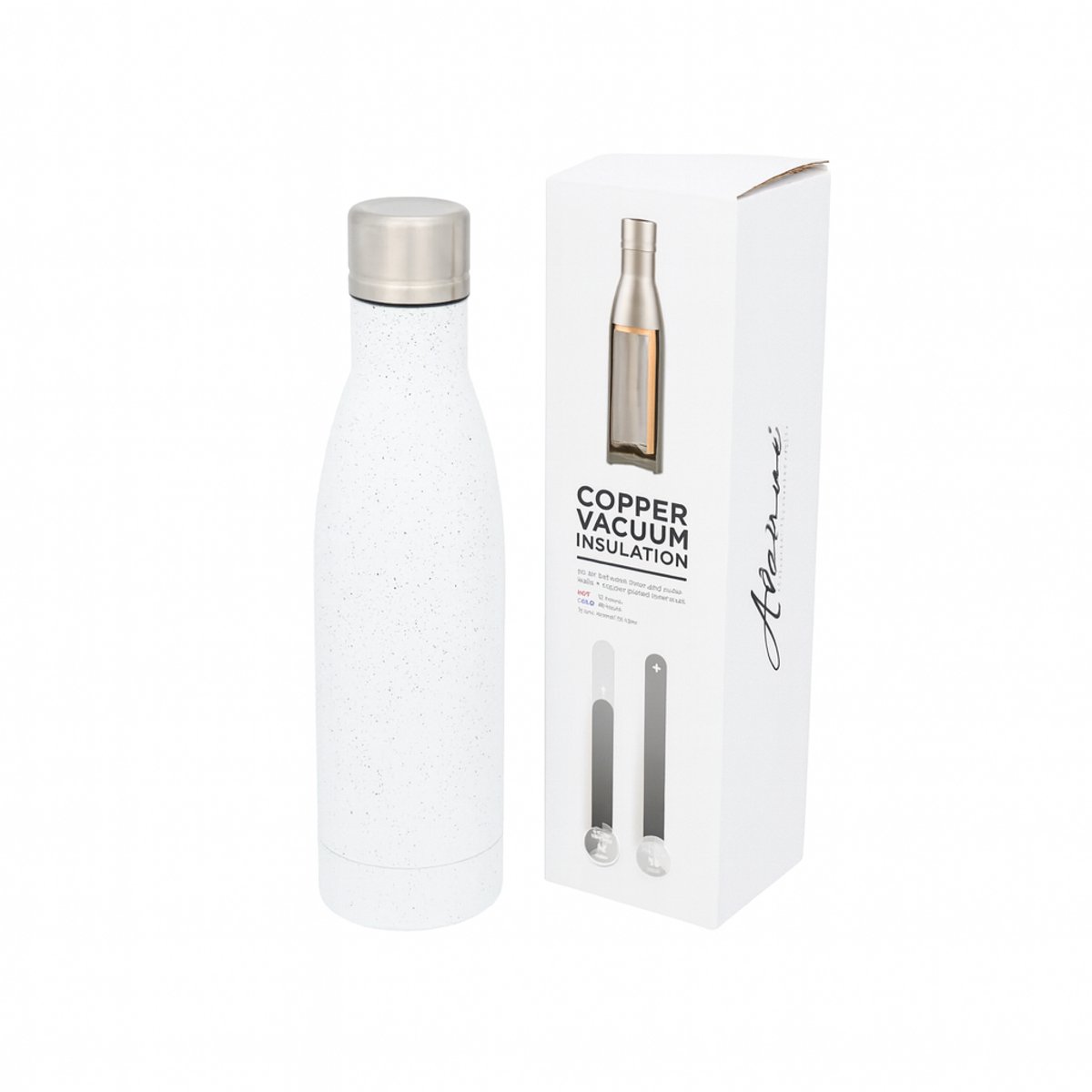 Avenue Thermosfles - 500ml - Koper Vacuüm – Wit Gespikkeld