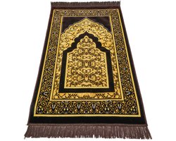 FIRASET Islamitische Gebedskleed – Seccade – Turkse Zachte Dunne Gebedsmat – Janamaz Sajada – Inclusief Gebedskralen – Ramadan & Eid Geschenk voor Mannen en Vrouwen – 66x110 cm