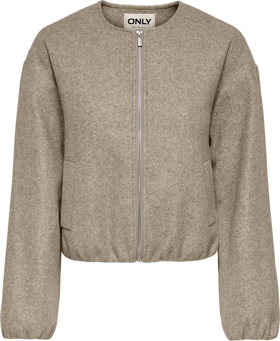 Only Jas Onltrillion L/s Balloon Bomber Pnt 15376798 Mocha Meringue/melange Dames Maat - XL