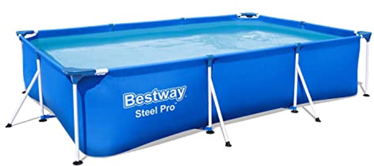 Rechthoekig Opzetzwembad 300 x 201 cm - PVC & Staal - Ideaal voor Tuin & Terras