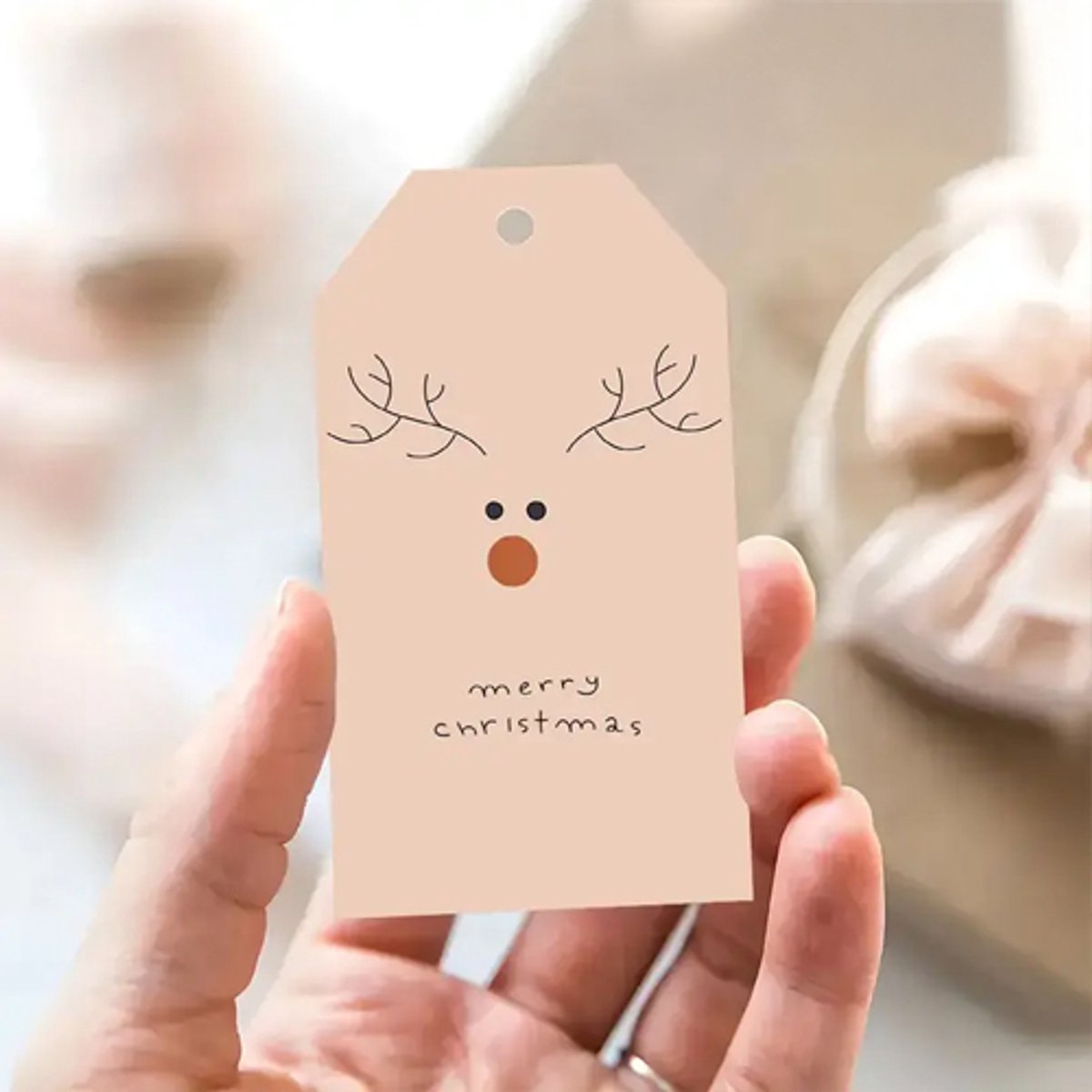 Kerstlabels - cadeau label - inpak label - kest - cadeau versiering - kerstkaart