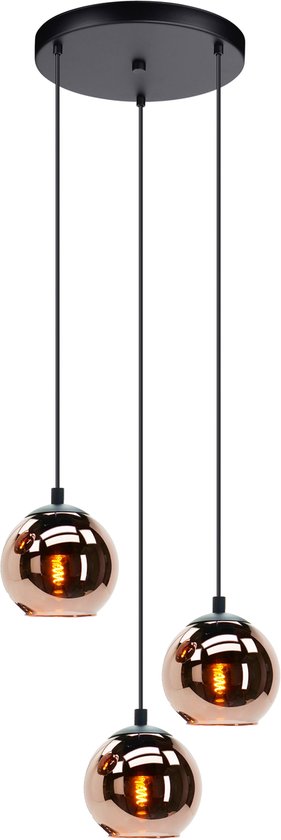EGLO Centara Hanglamp - E27 - Ø 42.5 cm - Koperglas