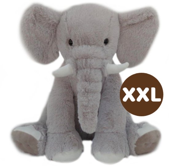 Olifant Nellie Pluche Knuffel XXL 100 cm - Speelgoed XL Knuffels voor Kinderen Jongens Meisjes - Elephant Plush Toy