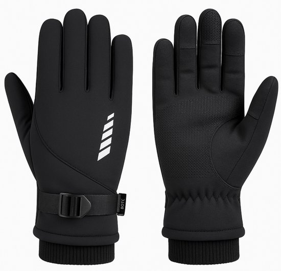 BOTC Fietshandschoenen - Windproof/Waterproof - Handschoenen Met Touchscreen - Maat S/M - Zwart