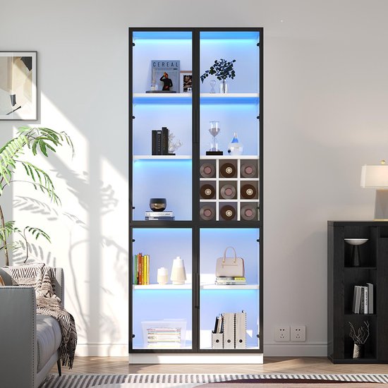 Hoekvitrine Berlina-500 zwart kopen? | de Vitrinefabriek