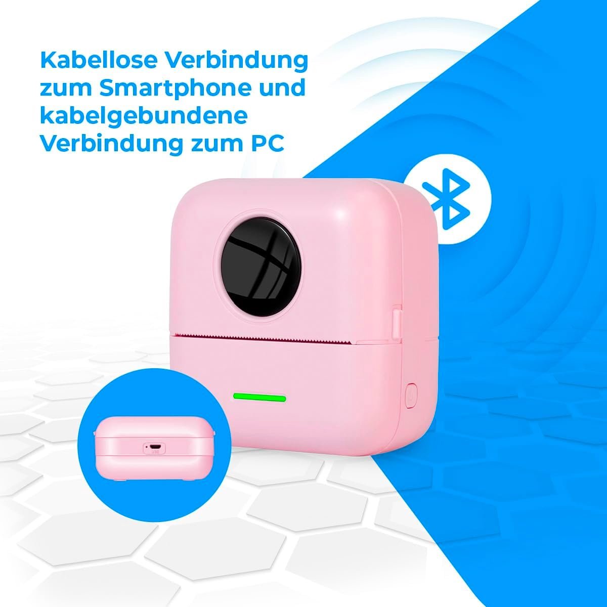 Opvouwbare fotostudio lichtbak Draagbare multifunctionele Bluetooth USB Smartphone PC draagbaar 200 DPI 1200mAh lithium-polymeerbatterij thermische printtechnologie milieuvriendelijke etiketten foto's thumbnail 3