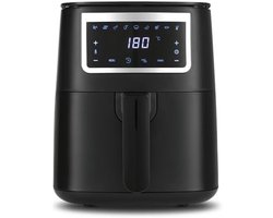 Airfryer - Heteluchtfriteuse 4 Liter met Touchscreen - Airfryer met 9 Functies en 8 Programma's - Vetarm Frituren, Bakken en Grillen - Inclusief Vaatwasserbestendige Accessoires - Geschikt voor 4 Personen