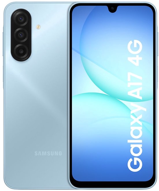 Samsung Galaxy A17 4G smartphone 6,7″ Super AMOLED 90Hz, 50MP triple camera, 8GB RAM, 256GB, blauw, Dual SIM
