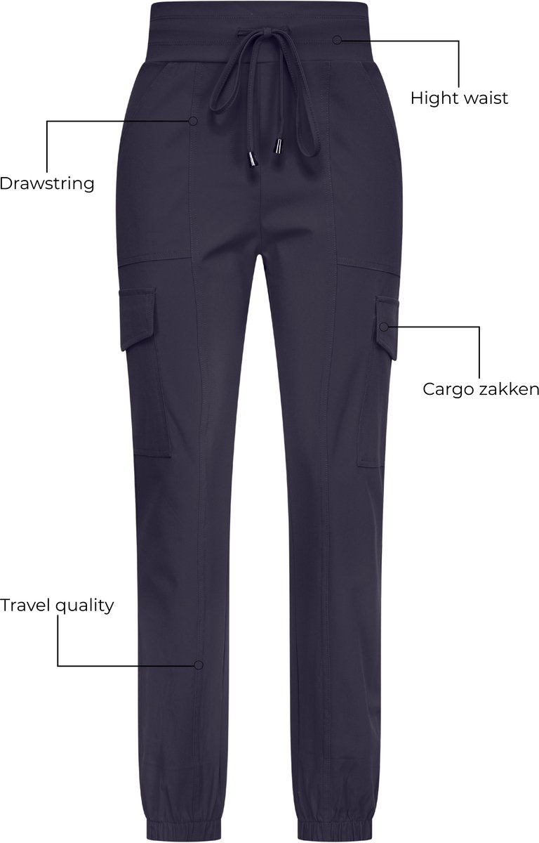 Mi Piace Travel Cargo Broek Dames - Navy - Maat XS/34 - 202307