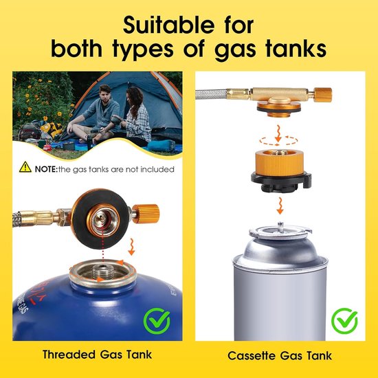 3500W Camping Stove - Vouwbare Gas - Windbescherming - Piezo-elektrische Branderset met Adapter voor Hiking - Camping - Picknick - Trekking - Buitenactiviteiten — afbeelding 2