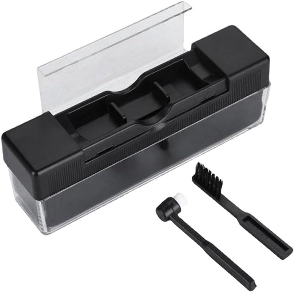 Vinyl reinigingsset - vinylplaten - platenborstel - Soft Brush grammofoonplaatborstel - fluwelen bekleding borstel - stylus borstel met vinyl set - antistatisch fluwelen reinigingskussen plaat