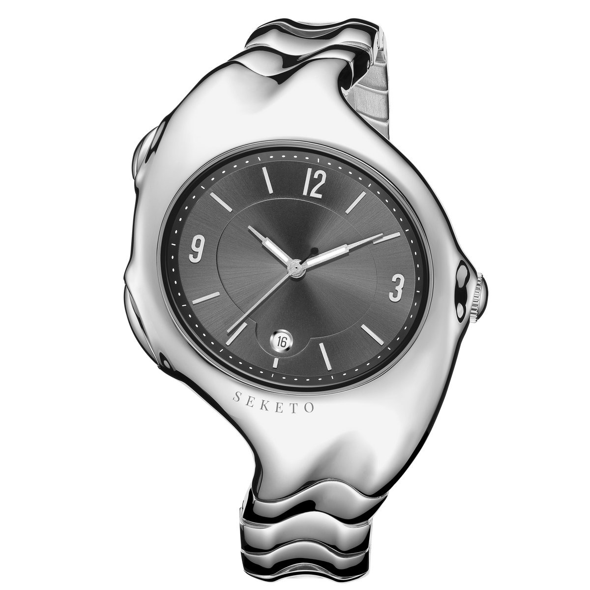SEKETO Alien - Horloge 40mm Zilver Stainless Steel