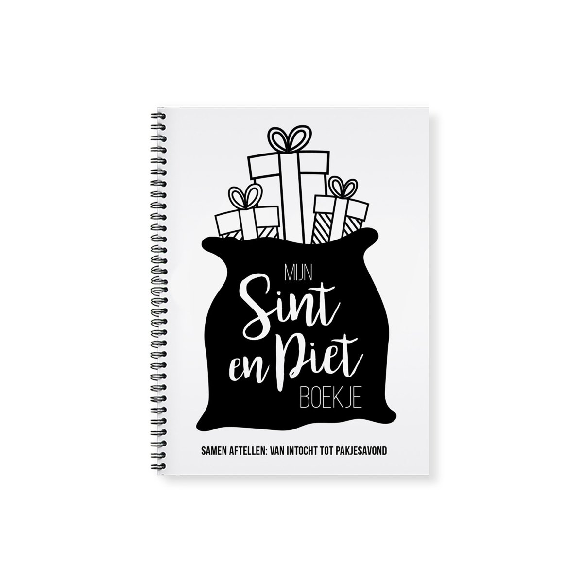Mijn Sint en Piet Boekje | Invulboekje voor kinderen | Sinterklaas | A5 | zwartwit | Studio Mamengo