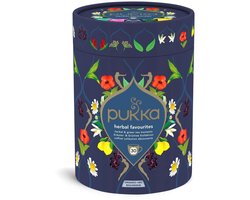 Pukka Tea Favorites Collection Giftset - 30 Theezakjes - Biologische Groene Thee & Kruidenthee - 5 x 6 Zakjes - Thee Voordeelverpakking
