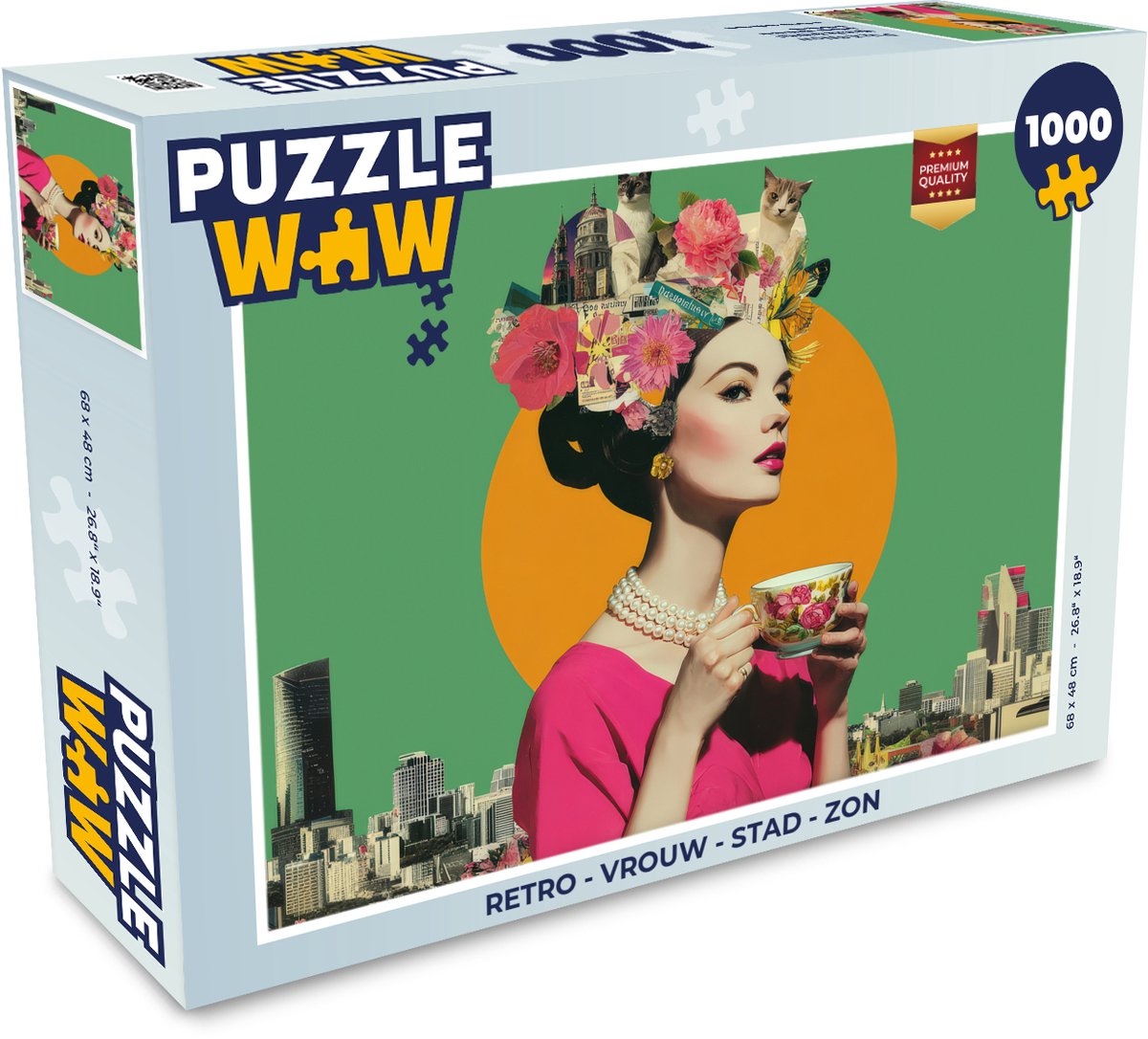Retro - Vrouw - Stad - Zon
