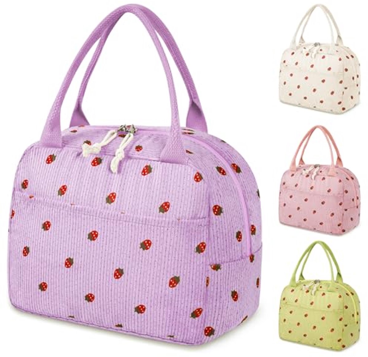 Geïsoleerde lunchtas voor dames - Compacte waterdichte koeltas voor school, werk en reizen