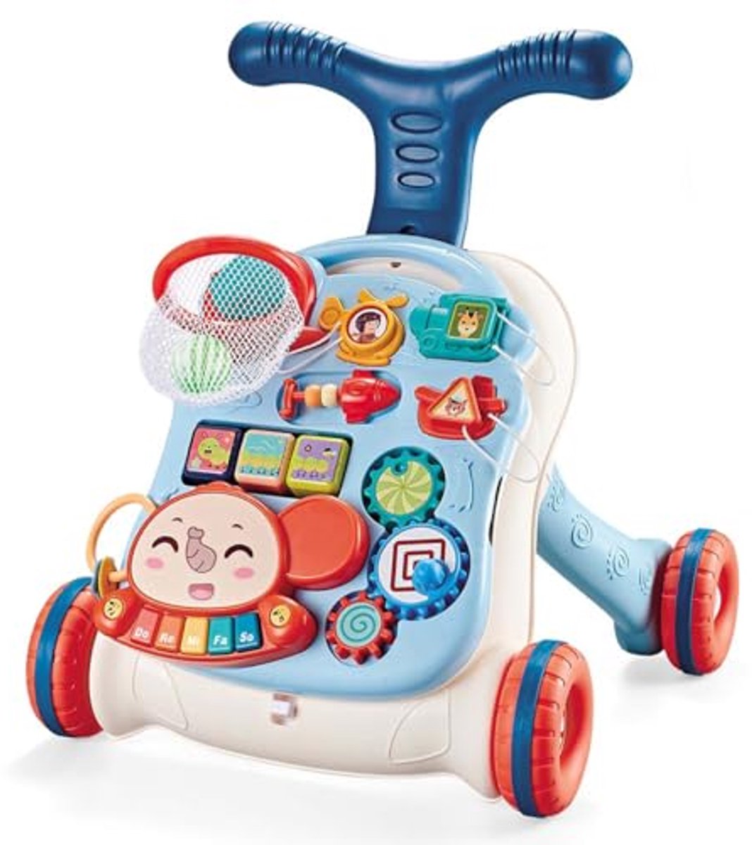 Image of 3-in-1 loophulp voor kinderen, speelplateau, early learning, rubberen wielen, speelgoed voor baby's vanaf 6 maanden