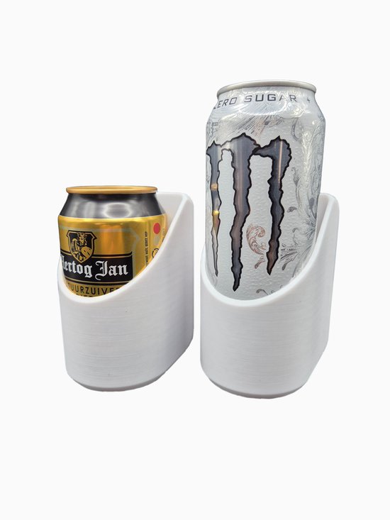 Porte-canette mural - Porte-canette de bière - Wit - Set de 2 - Porte-gobelet - Fixation murale - Autocollant - Pour bateau - Porte-canette