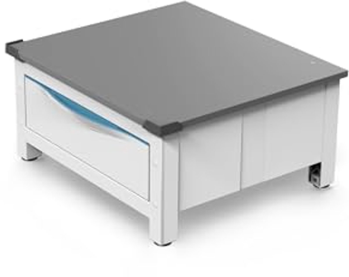 Verhoger voor Wasmachine of Droger met Uittrekbare Lade 28L - Max 250 Kg - Wit