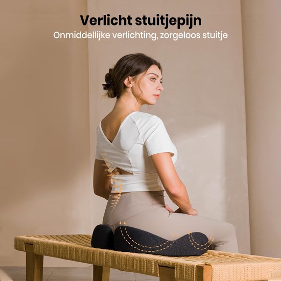 Kezidhp Orthopedisch Zitkussen met Memory Foam, Ergonomisch Zitkussen voor Bureaustoelen, Auto & Thuis, Afneembare & Antislip Hoes, Ondersteuning voor Rug en Stuitje Kezidhp Orthopedisch Zitkussen met Memory Foam, Ergonomisch Zitkussen voor Bureaustoelen, Auto & Thuis, Afneembare & Antislip Hoes, Ondersteuning voor Rug en Stuitje