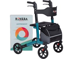 Rovera Mobility® Easy Lichtgewicht - Lichtgewicht en Opvouwbaar - Brede Gewatteerde Rugsteun en Zitting - Incl. Luxe, Rollatortas - voor Binnen en Buiten - Groen