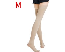 Dijhoge compressiekousen 20-30 mm hoog Dames Heren Steunkousen Medisch Pijn-20-30 mm GH Huidskleur M
