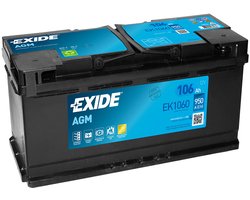 Exide Start-stop Agm Ek1060 Agm-accu Transparant