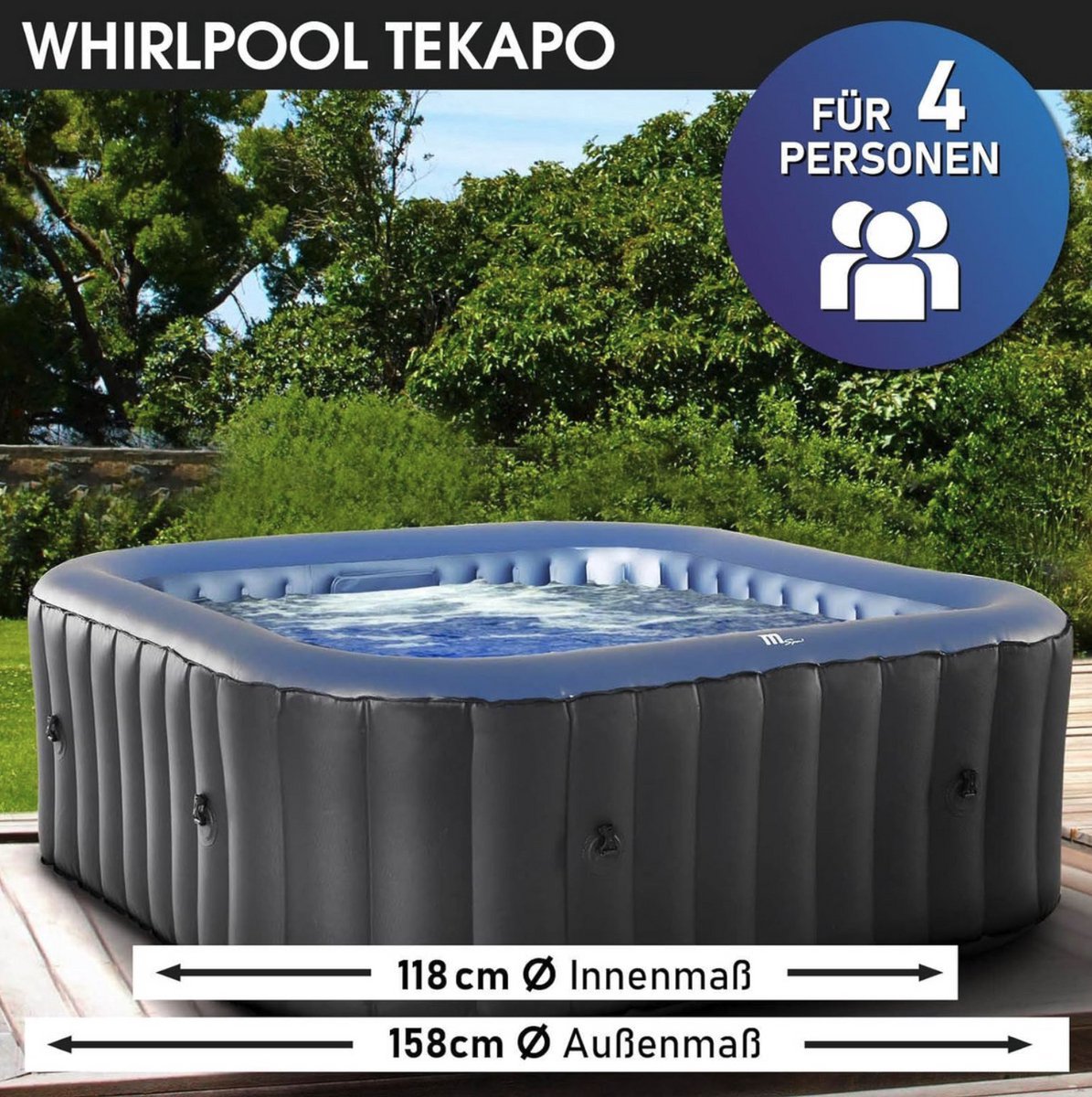 Jacuzzi 4-Persoons - Luxe Opblaasbare Jacuzzi / Bubbelbad / - Jacuzzi - €1.250,00