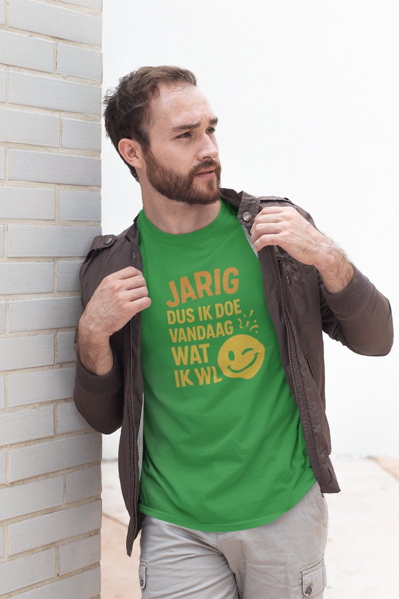 Doe Wat Ik Wil - Verjaardag T-shirt Groen - Grappig T-shirt - Maat S - Verjaardag Cadeau Mannen - Limited Edition