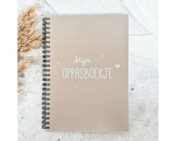 Oppasboekje | invulboek | gastouder, opvang of opa/oma | heen- en weer boekje | beige - zand