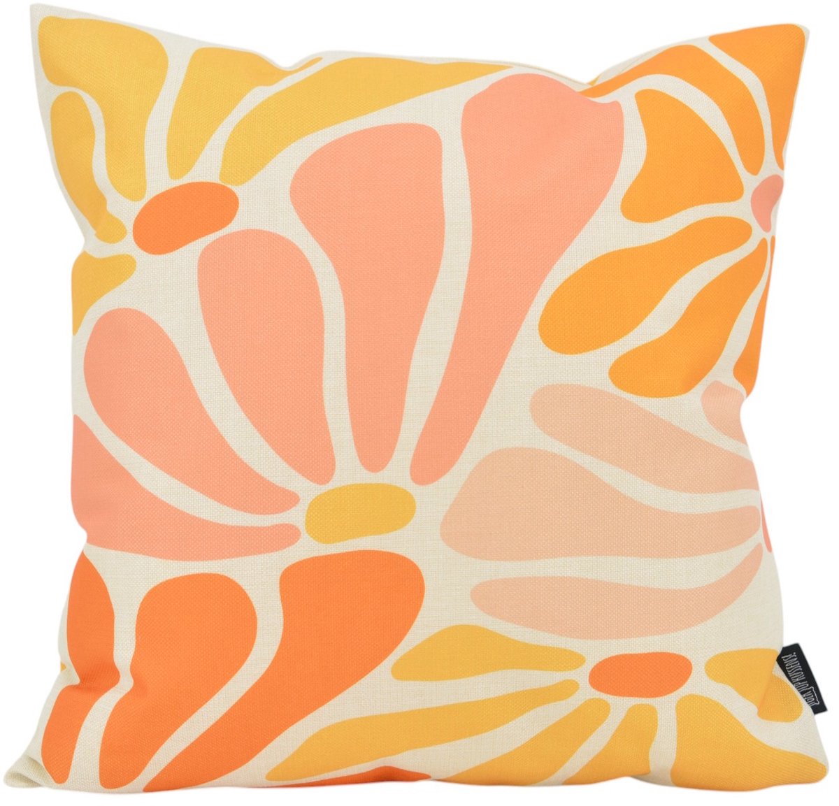 Gek op Kussens! Autumn Whisper Kussenhoes | 45x45 cm | Katoen/Linnen oranje-roze