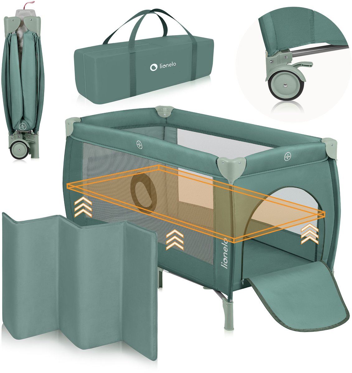 Lionelo Stefi Plus - Reisbedje 2in1