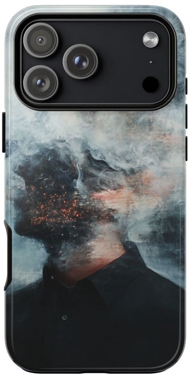 Rookachtig Abstract Portret – Telefoonhoesje Geschikt voor iPhone 17 Pro Max