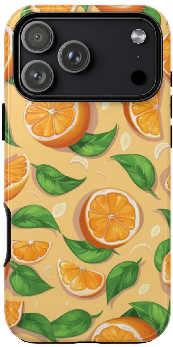 Vrolijk Sinaasappelpatroon – Telefoonhoesje Geschikt voor iPhone 17 Pro Max