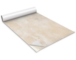 Wallfluent Meubelfolie - Gevlekt muureffect Meubelsticker - 100 cm x 50 cm - Beige Meubelfolie - Kastfolie - Meubelvernieuwing Zonder Schilderen - Plakfolie Meubels - Zelfklevende Meubelwrap - Meubel Make-Over