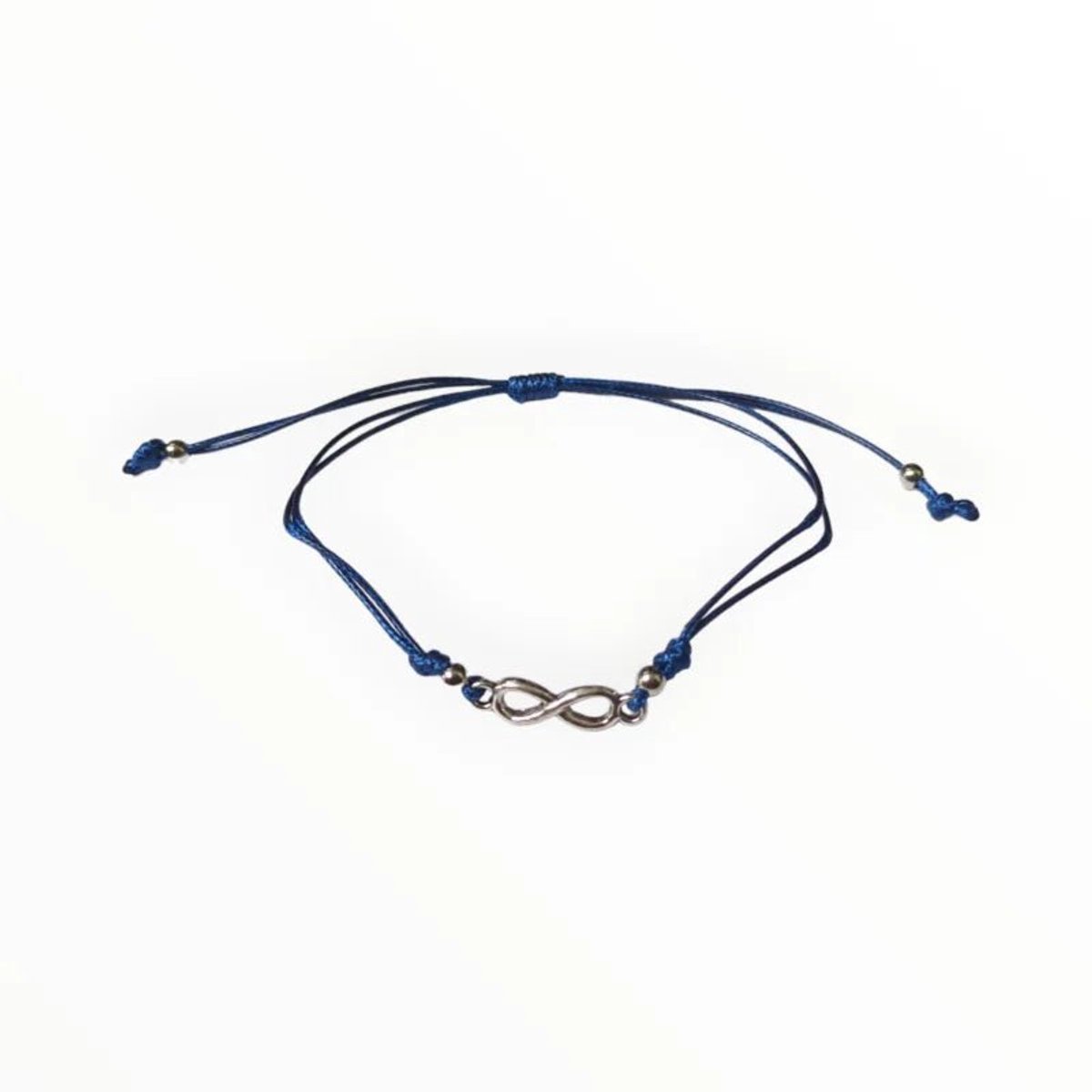 Aramat Jewels - Infinity touw armband - Donker blauw-Verstelbaar-dames