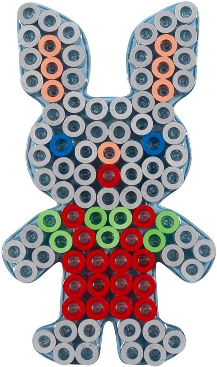Set van 5 verschillende Hama MAXI dieren: grote strijkkralen vormpjes / figuur / grondplaat (hond, konijn, olifant, leeuw, pinguïn) voor extra grote strijkparels (creatief cadeau voor kleine kinderen / peuters / kleuters) — cadeau in Spellen & Speelgoed - foto 5
